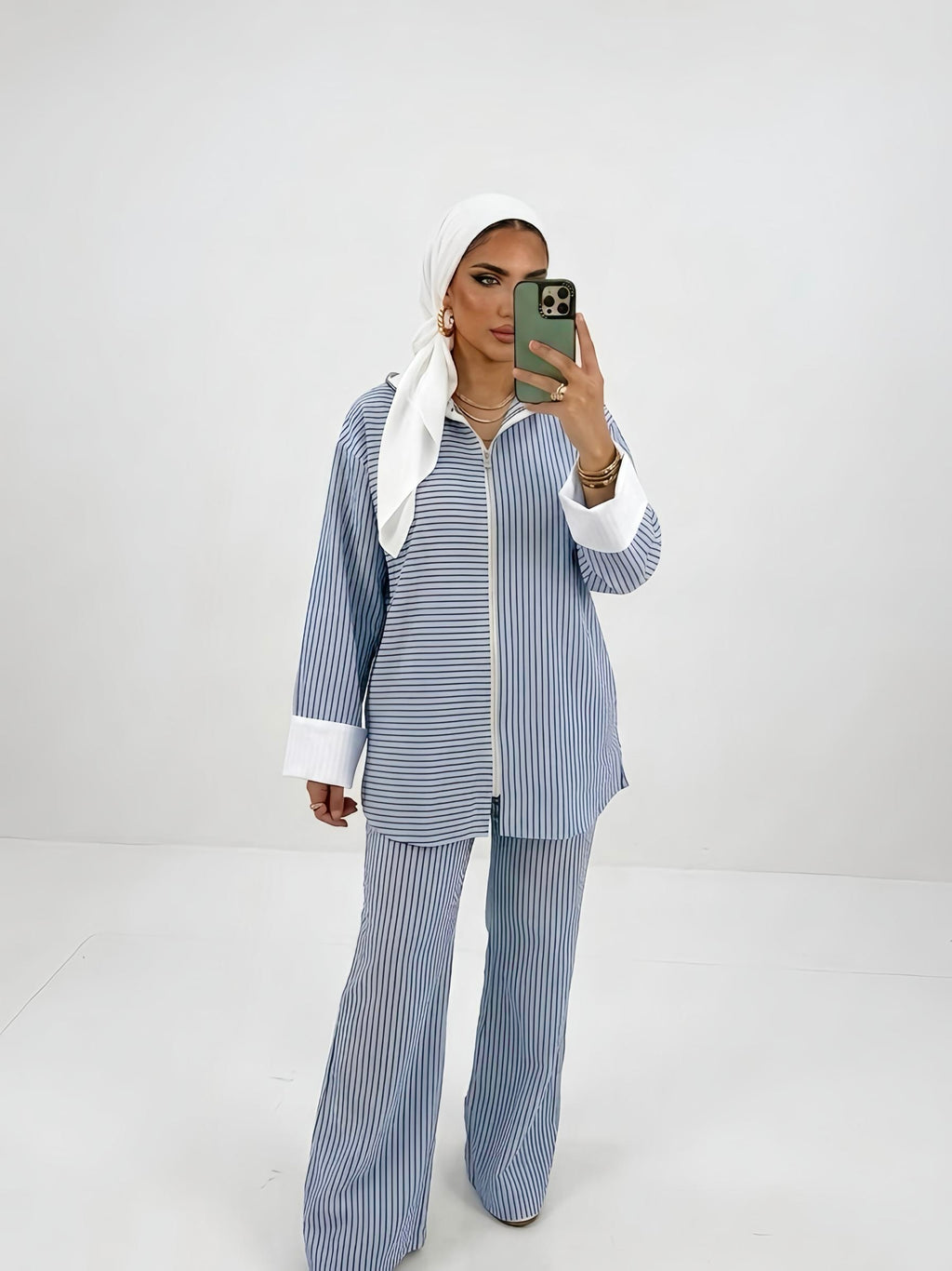 The Stripe Set in Navy Blue