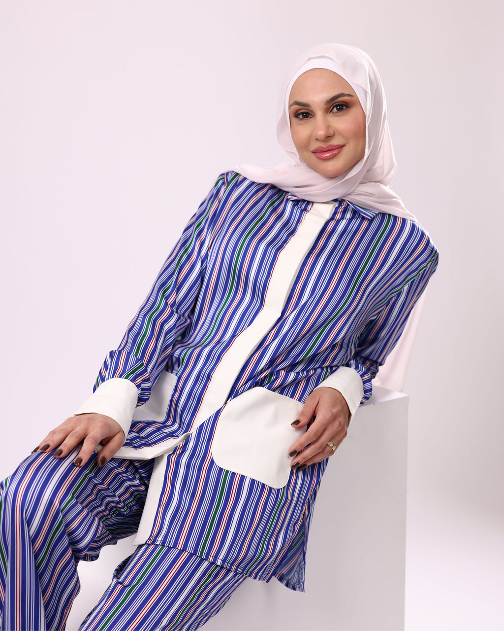 Striped Silk Set