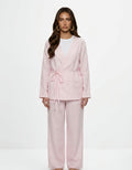 Light Pink Wrap Linen Set