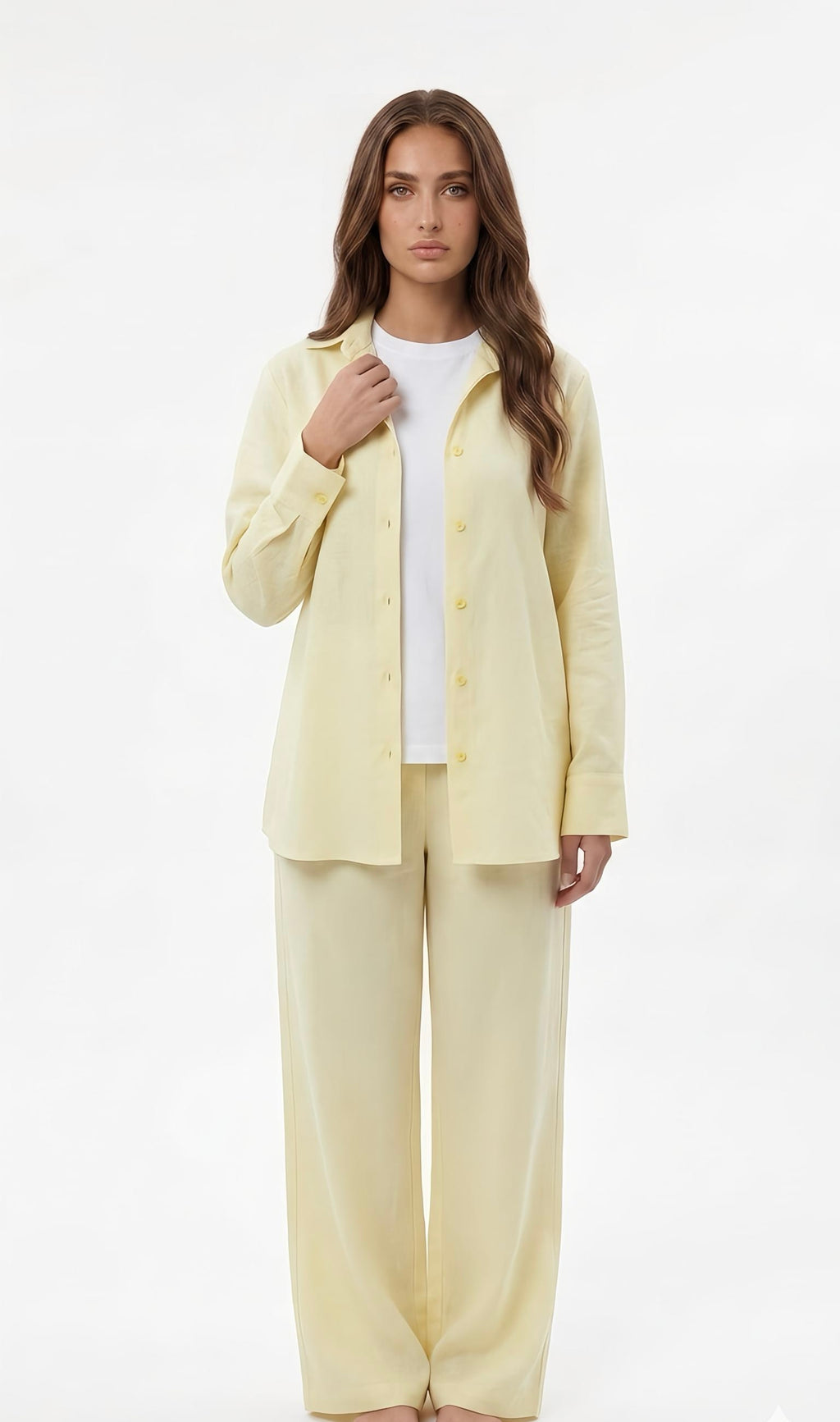 Butter Yellow Linen Set