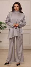 Set Asymmetry Two-Piece Set in Grey