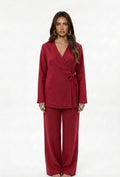Red Wrap Linen Set