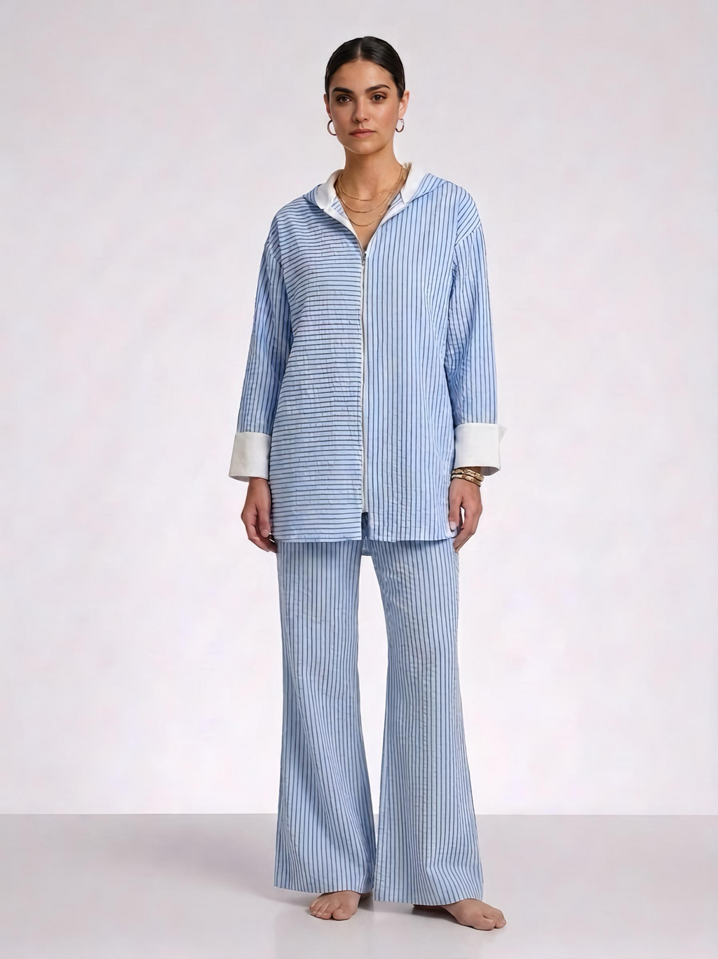 The Stripe Set in Sky Blue
