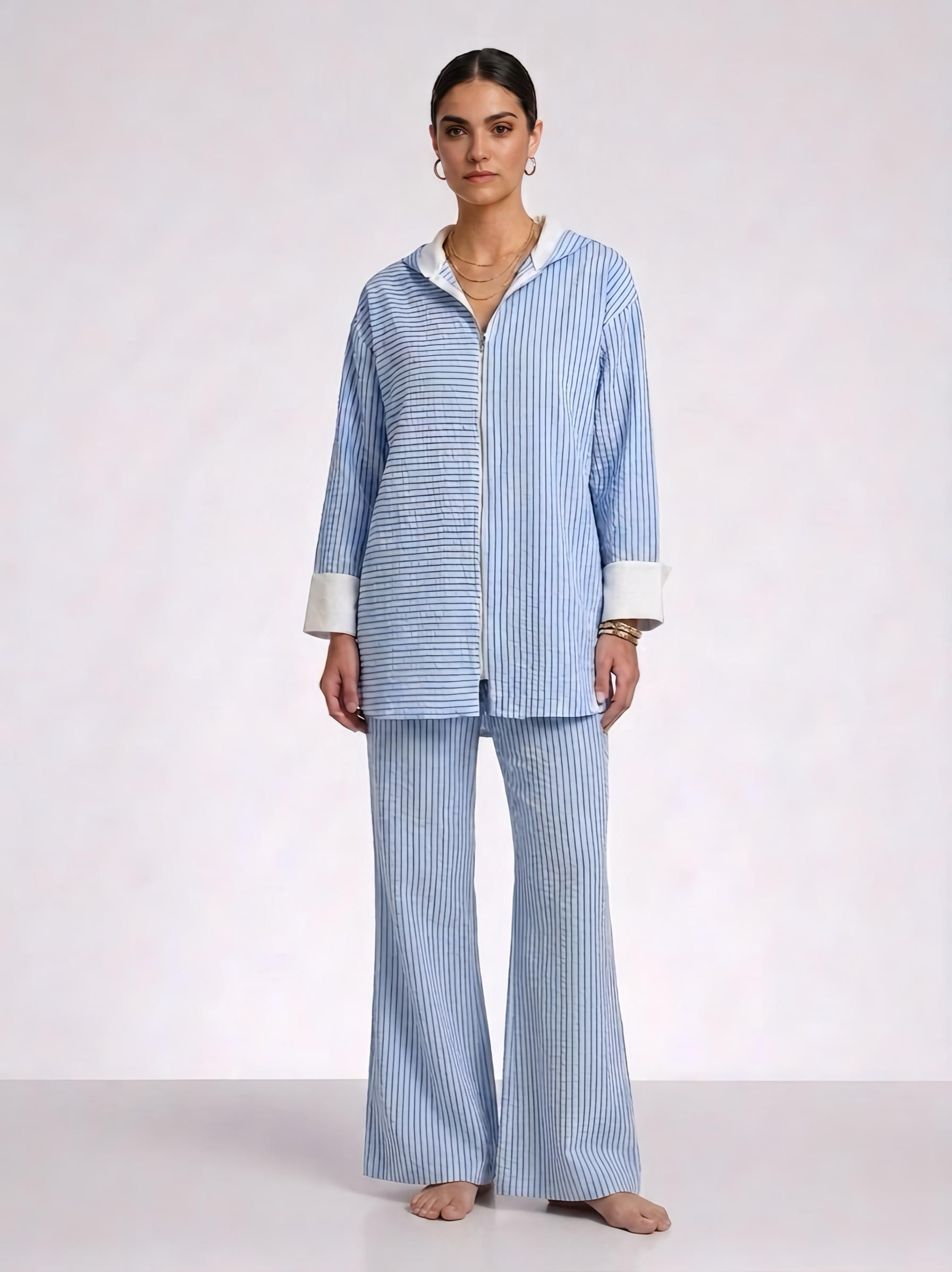 The Stripe Set in Sky Blue