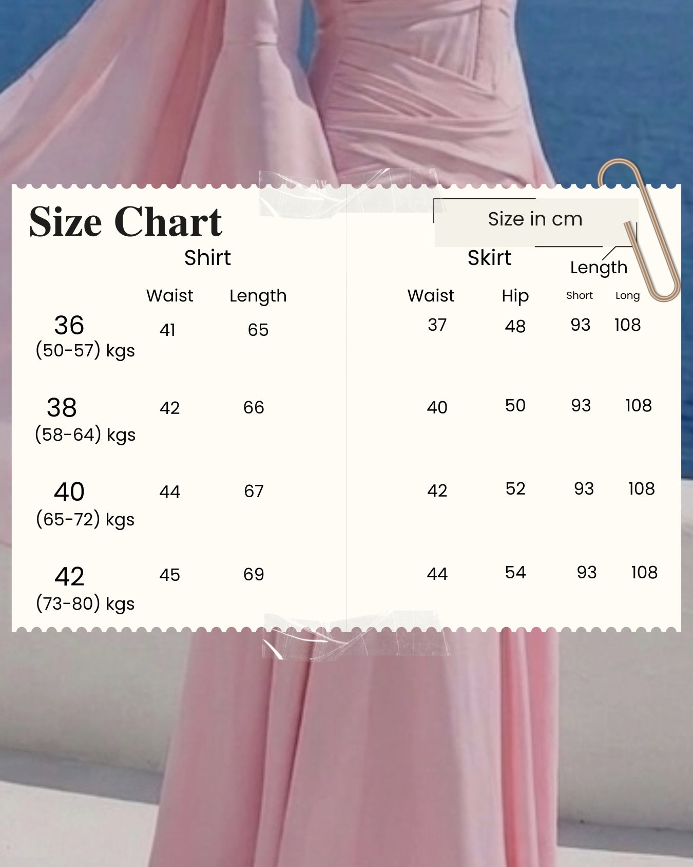 Liana Skirt Set in Pastel Pink