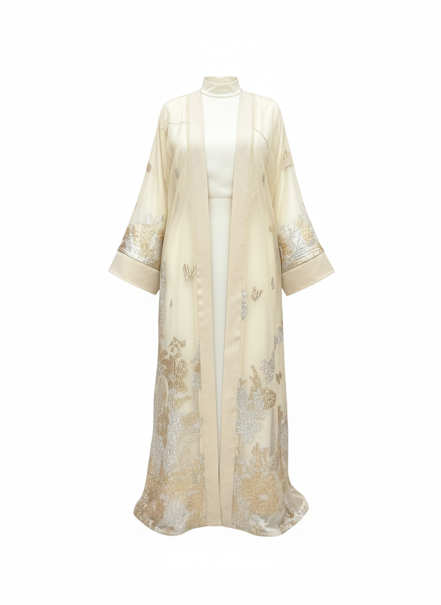 Brocade Sheer Abaya